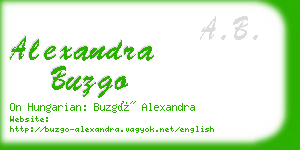 alexandra buzgo business card